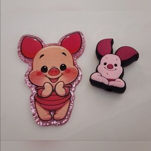 Flatback Pig Focal Bead Crafts Badge Keychain Bag Clip Hair Clip‎ Beads Magnet